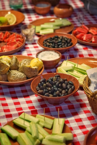 Repas préparés a bord de la péniche